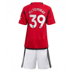 Manchester United Scott McTominay #39 Hjemmebanesæt Børn 2023-24 Kort ærmer (+ korte bukser)